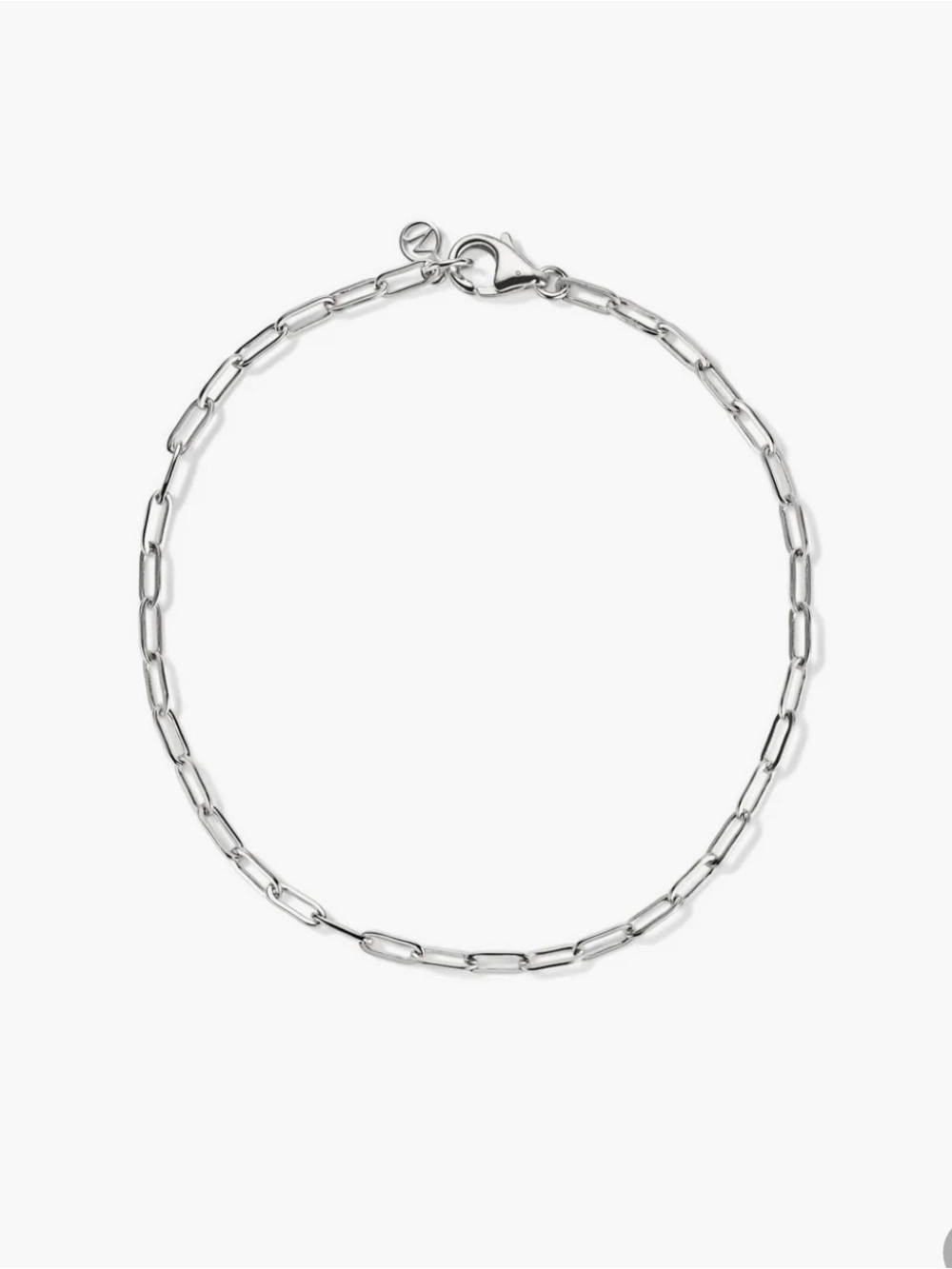 Mejuri Sterling Silver Paperclip Link Bracelet